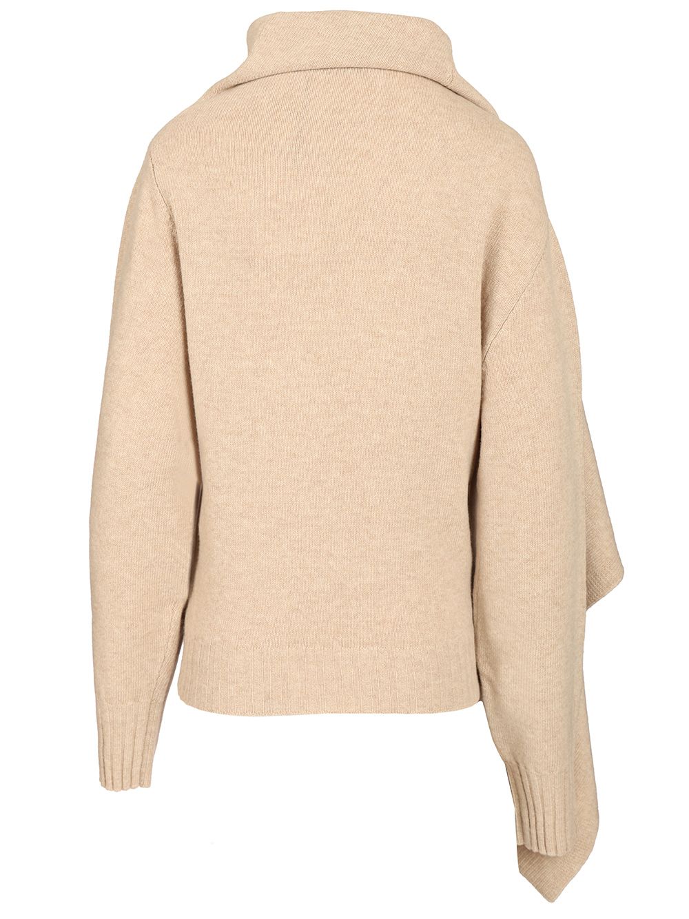The Attico Sweater With Draped Details Knitwear - Beige | 60b2c6ece2033588bfb93693f23ff410cd3004ee