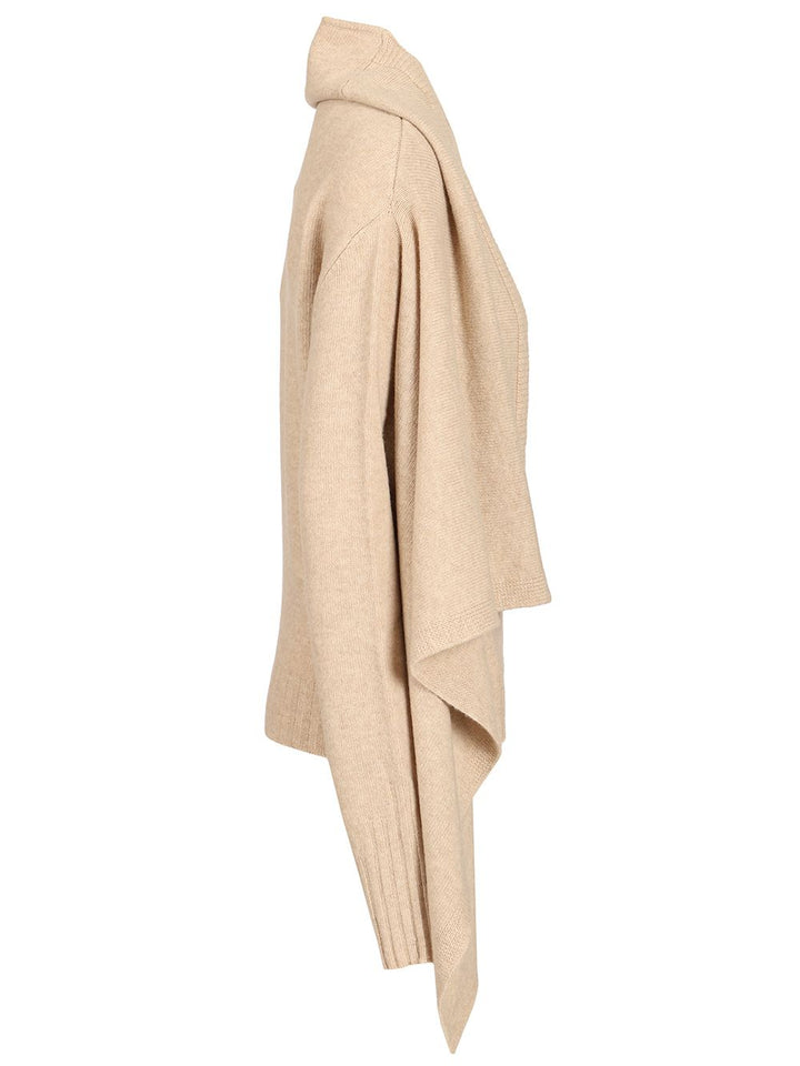 The Attico Sweater With Draped Details Knitwear - Beige | cdafd279b14e793528409497eb6ce61396ed9375