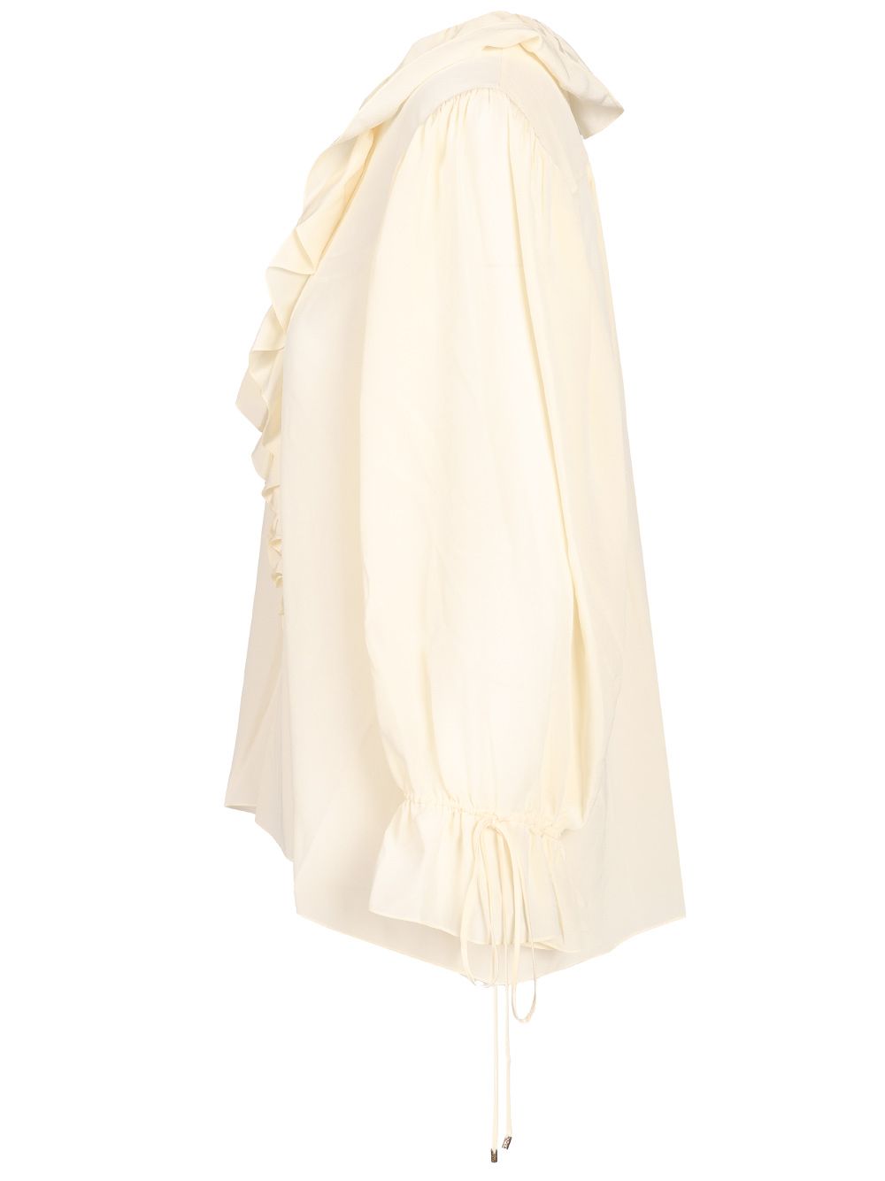 Chloe' Long-Sleeved Shirt Knitwear - White | 8b69b7a8d263c0bfafd56431961768cbcc89a91e