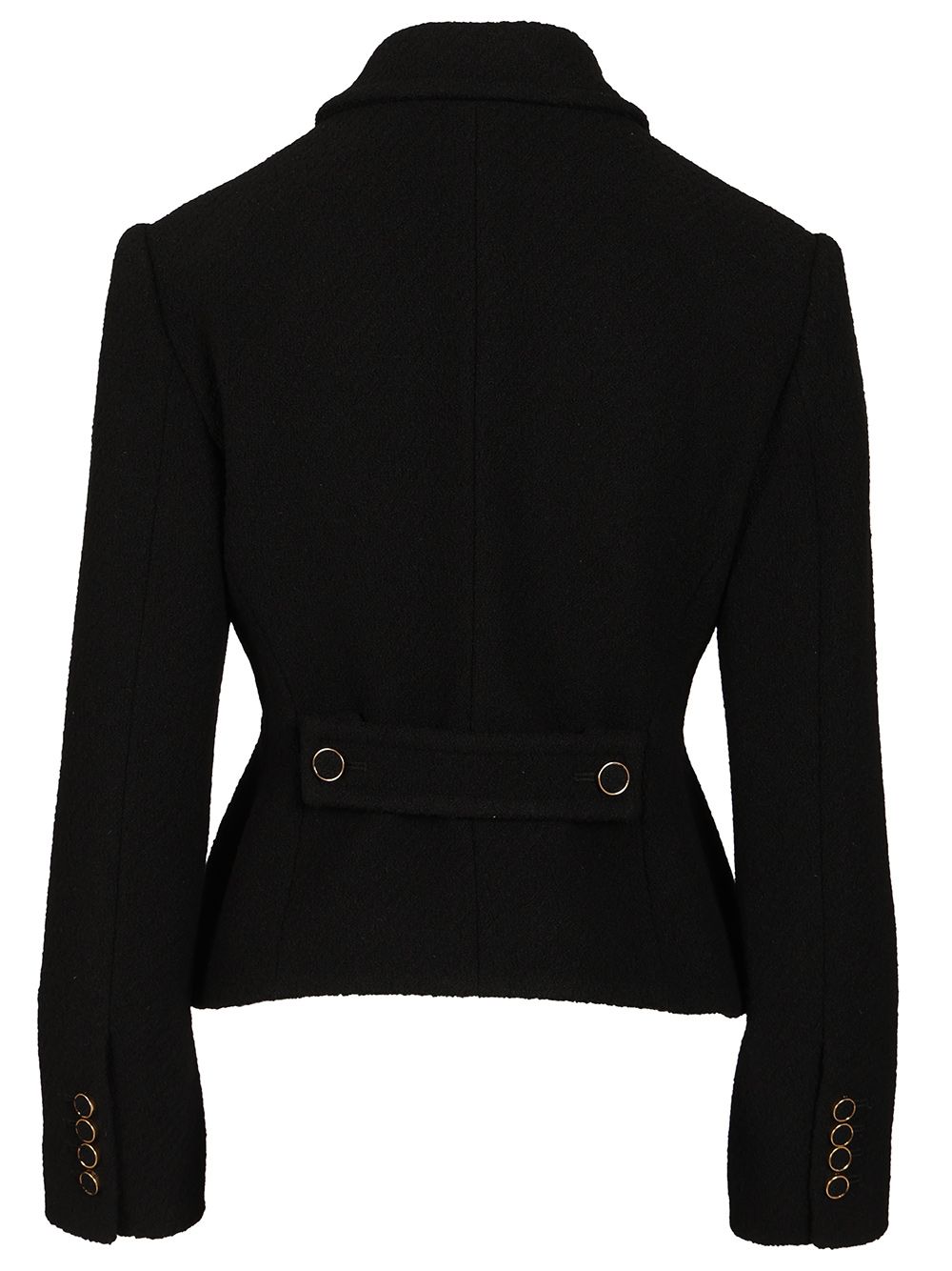 Chloe' Single-Breasted Short Blazer Jackets - Black | e8d53c11472dfc110b88a01f2306accf8e6d0067