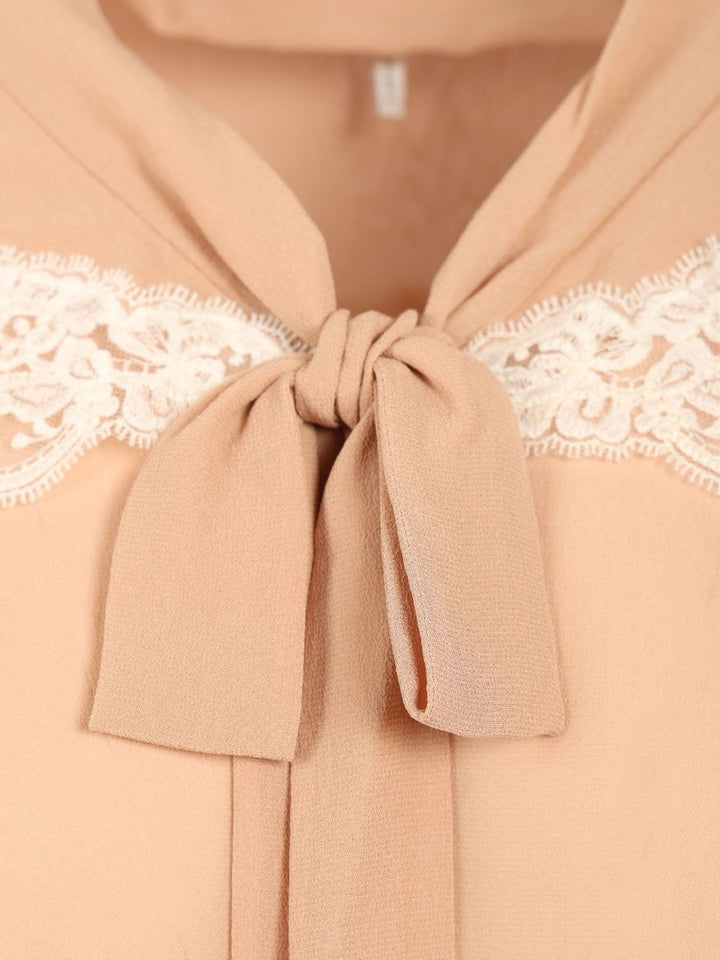 Chloe' Shirt With Laces Knitwear - Rose | c004b60c74de65eb127e69c2a455d67b85505fca