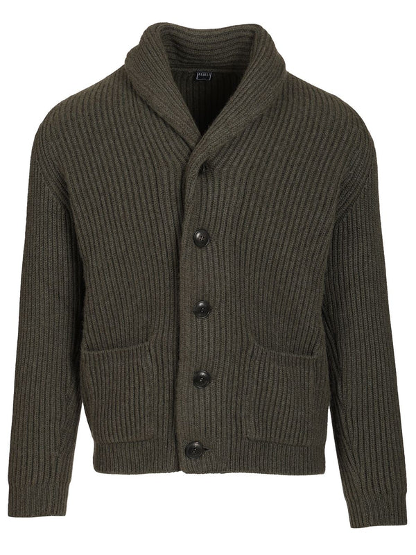 Shawl Cardigan Knitwear Green