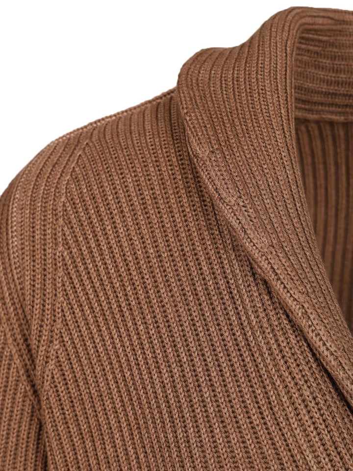 Fedeli Shawl Cardigan Knitwear - Brown | 8da6c56f4d45f7aa40796e9d8e9102adf274b6ab