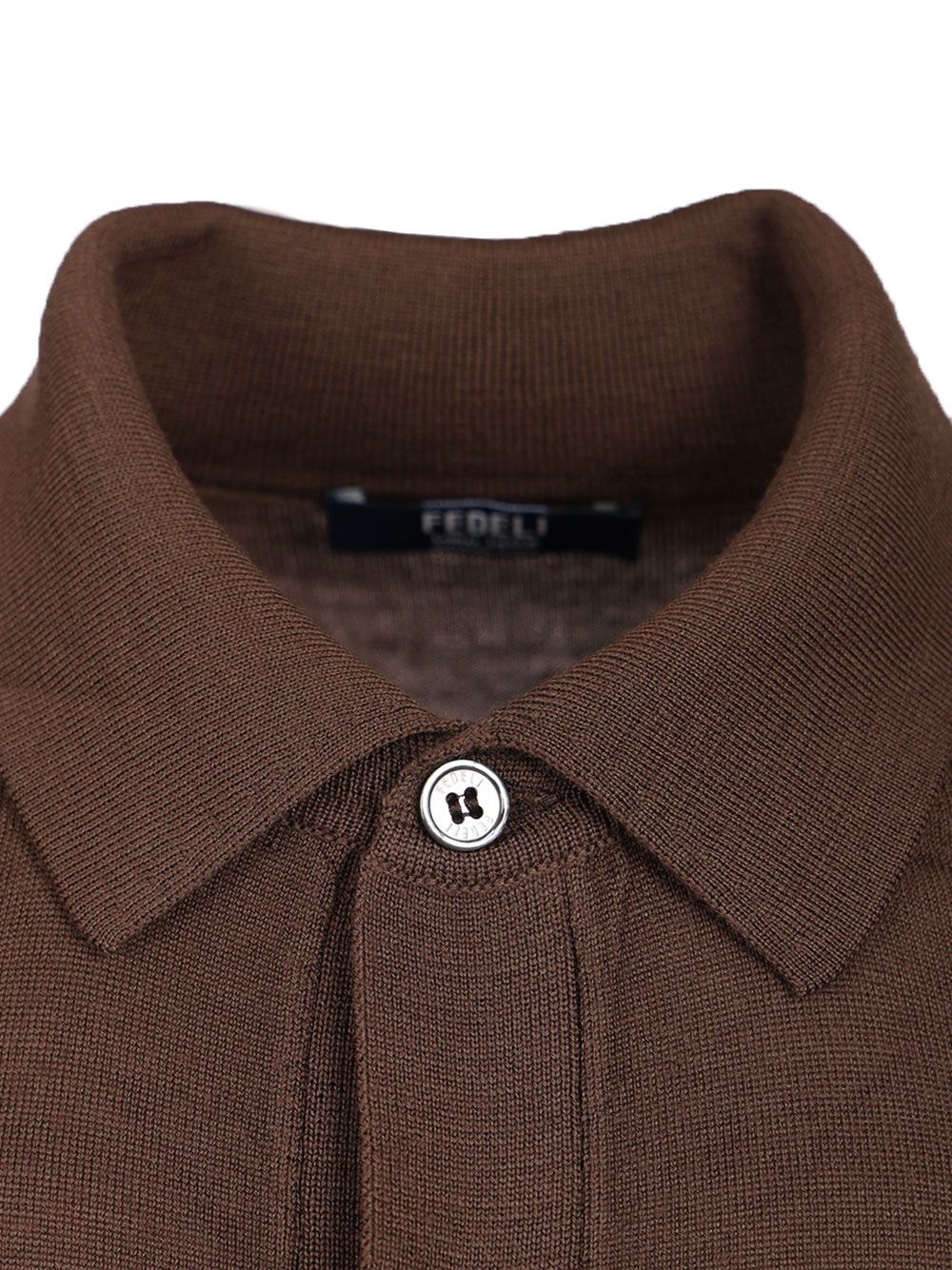 Fedeli Camicia  140s 100 Lana Knitwear - Brown | d1a829e80da57a7c28be53c79194309a7f901404
