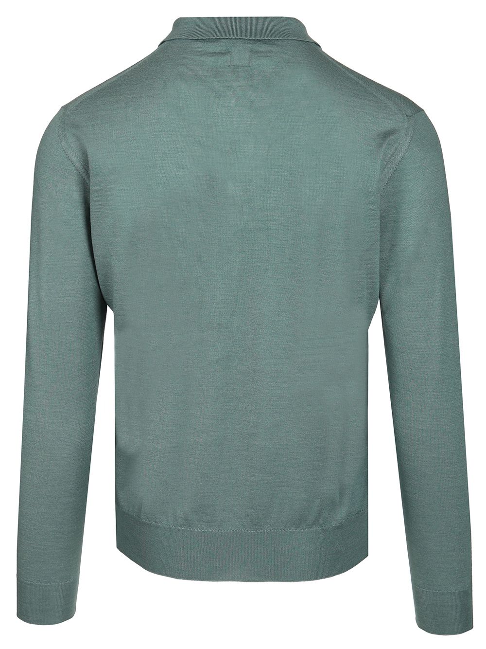 Fedeli Long-Sleeved Polo Shirt Knitwear - Green | dfcdaf996d468a04672b2b8e7b44c09ce893f621