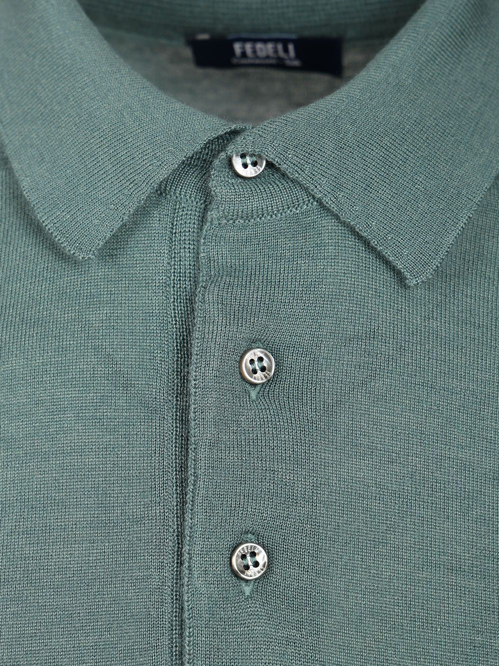 Fedeli Polo 70 Cach 30 Seta Knitwear - Green | 17898b25c84121dadf0d82787bba001c32c071dd