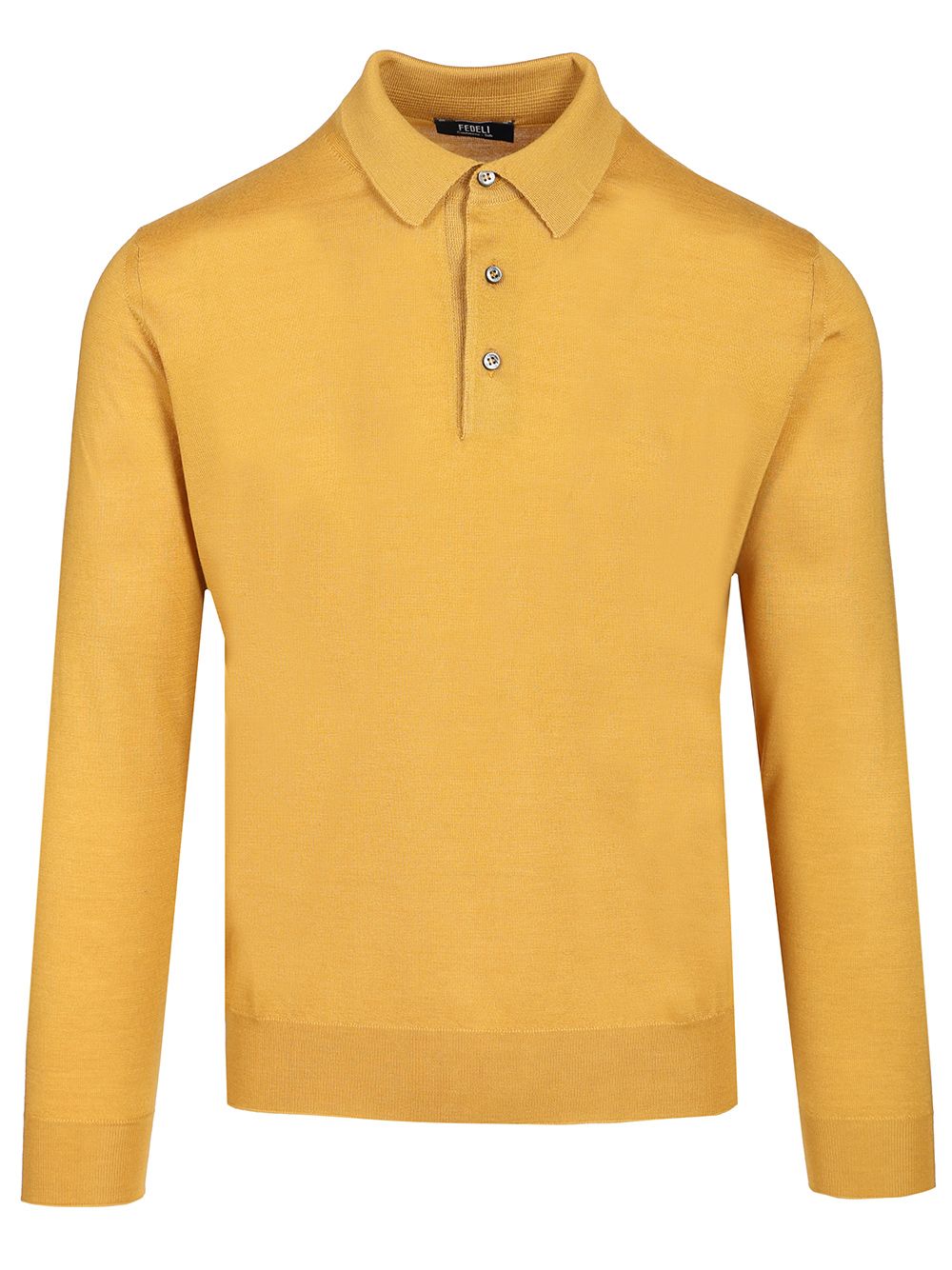 Fedeli Polo 70 Cach 30 Seta Knitwear - Yellow | 68483d543f4bf03f68cf14fbb47f30dc92837c01
