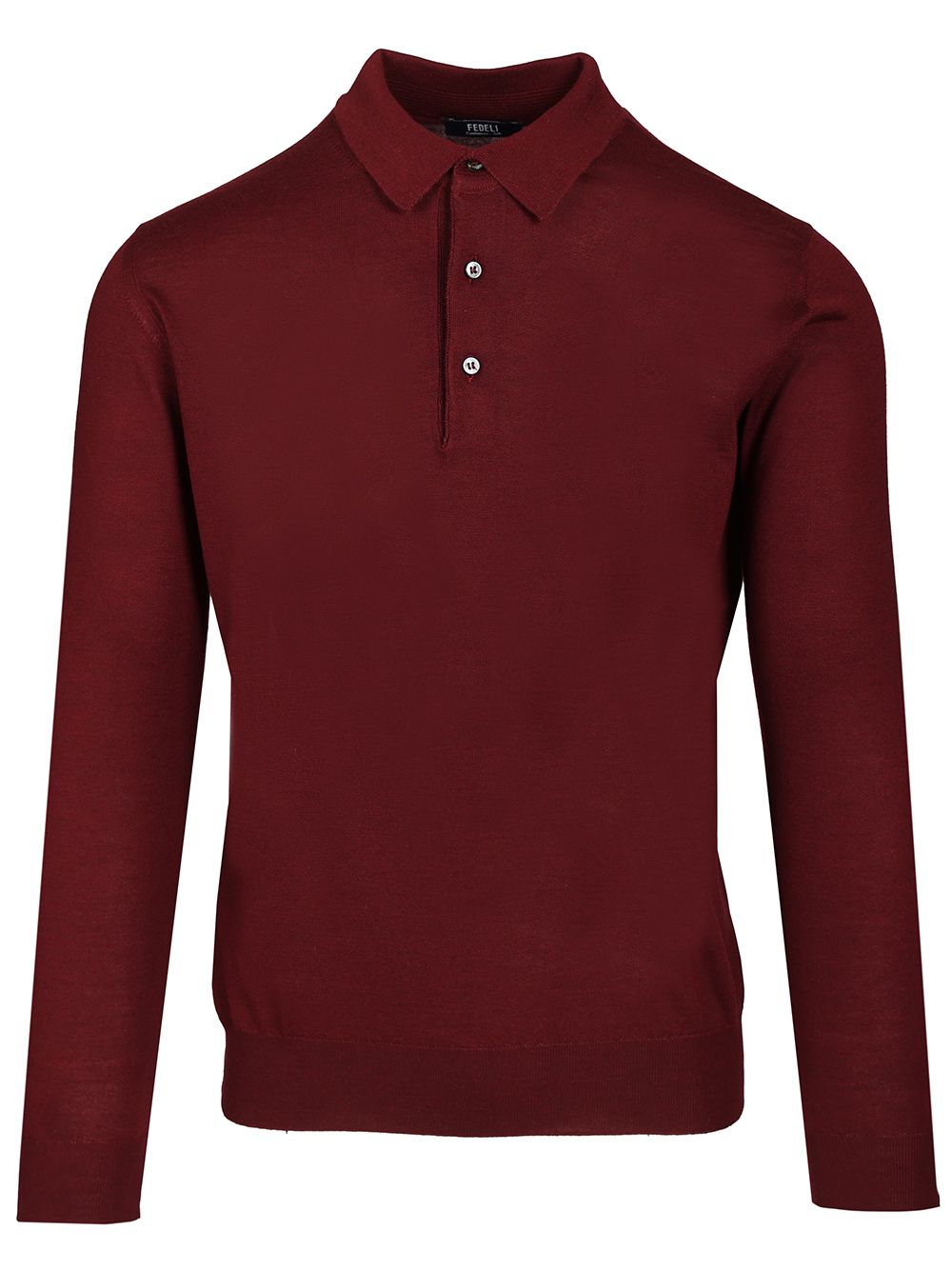 Fedeli Polo 70 Cach 30 Seta Knitwear - Bordeaux | e3a6e9d26beeea980d63d1573bb85c572c16d138