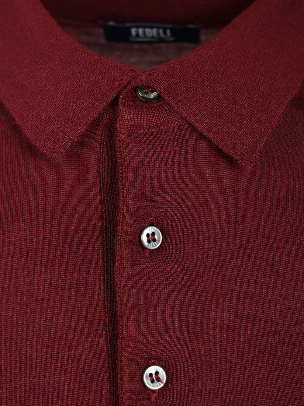 Fedeli Polo 70 Cach 30 Seta Knitwear - Bordeaux | e2c6f78cfffd2a3895ebe38f9d942478365b8dd7