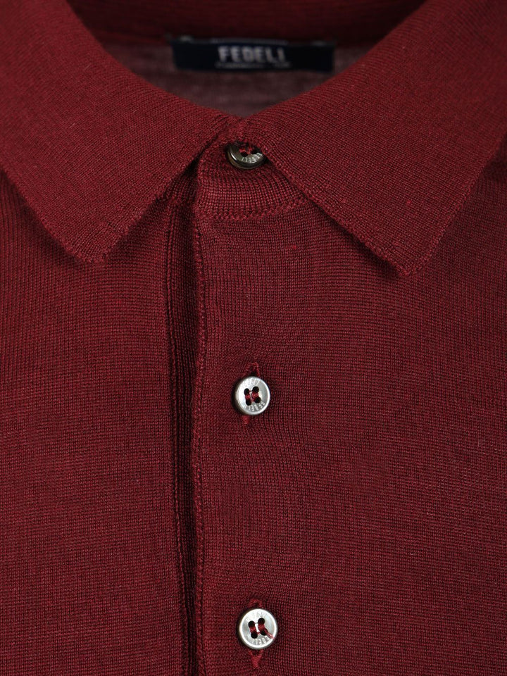 Fedeli Polo 70 Cach 30 Seta Knitwear - Bordeaux | e2c6f78cfffd2a3895ebe38f9d942478365b8dd7