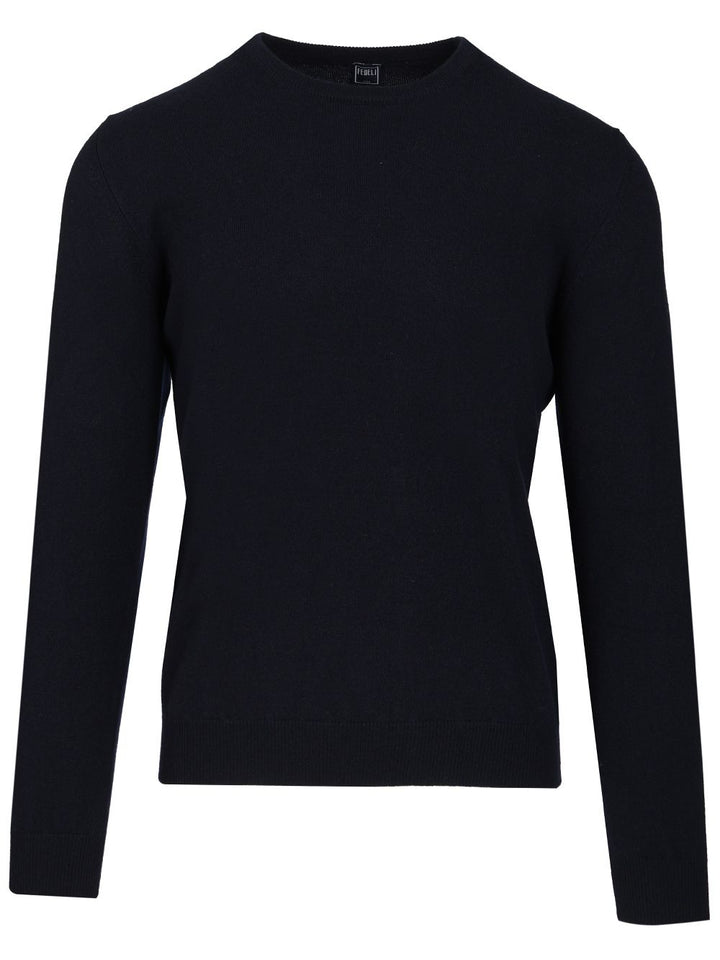 Fedeli Crew Neck Sweater Knitwear - Blue | e759f1213019234fb2608122e5cddccc9170474a