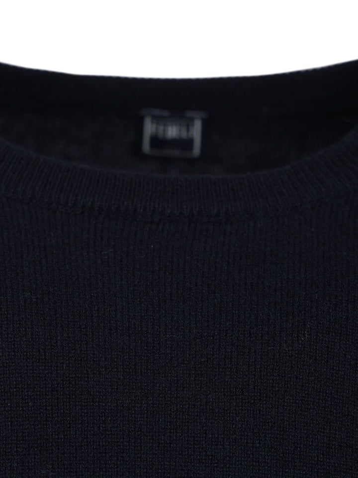 Fedeli Giro Slim 100 Cachemire Knitwear - Blue | 14cb32e6af6f620b71a38c9be6c2b50623349041