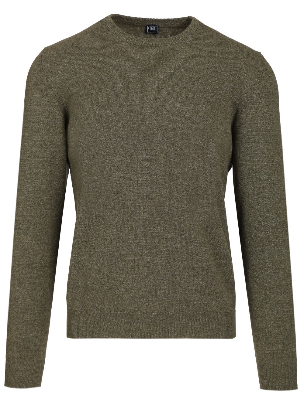 Fedeli Giro Slim 100 Cachemire Knitwear - Green | 6d79ea5c1a68a5a16cd60d01ef4aea0b70b39886