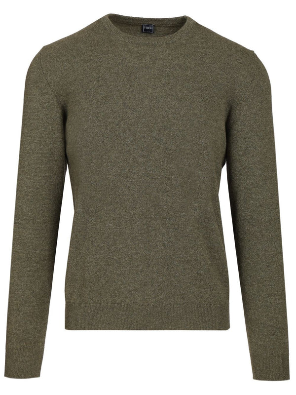 Crew Neck Sweater Knitwear Green