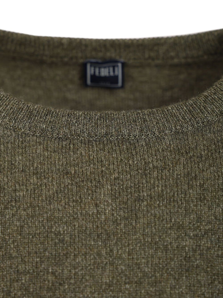 Fedeli Giro Slim 100 Cachemire Knitwear - Green | 3f2775f855329786192ae55cf3e867cdd88490ce