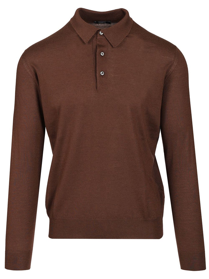 Fedeli Polo 70 Cach 30 Seta Knitwear - Brown | bac811762ef262c609e0cca5b1d1d8251180f7a1