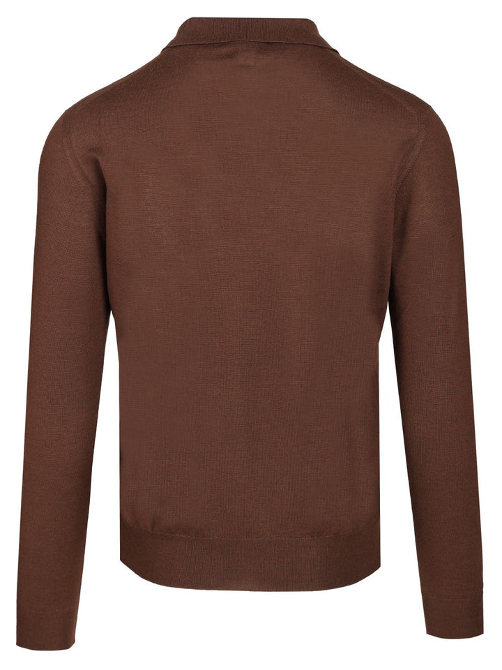 Fedeli Polo 70 Cach 30 Seta Knitwear - Brown | 3024f4543fce9a293f609882a67acf79df4df7d2