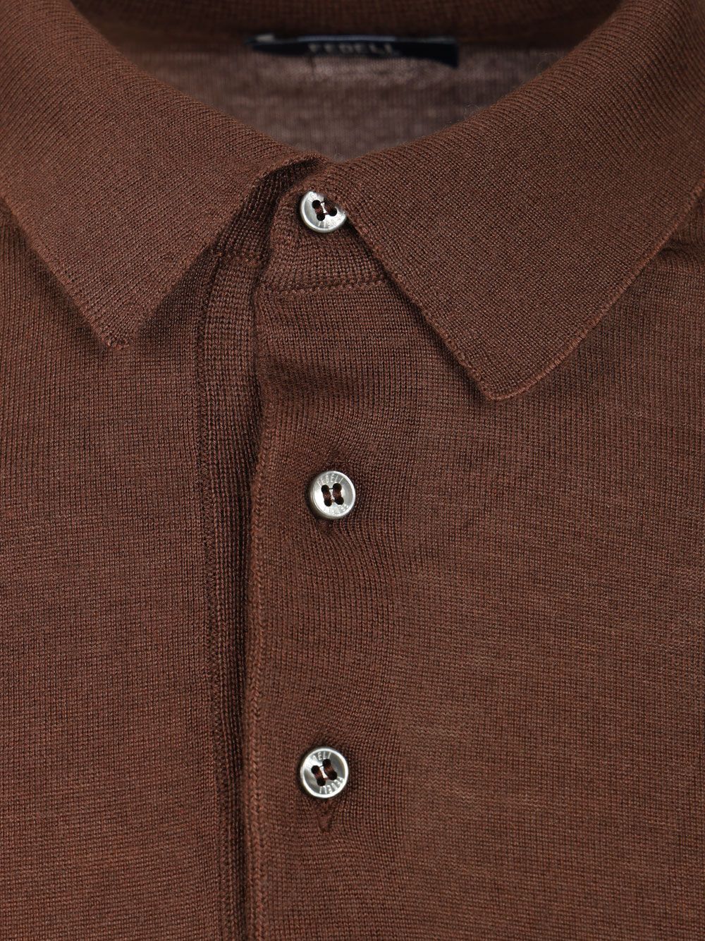 Fedeli Polo 70 Cach 30 Seta Knitwear - Brown | 1c933144032e9c458654407d355490c635ba0b3d