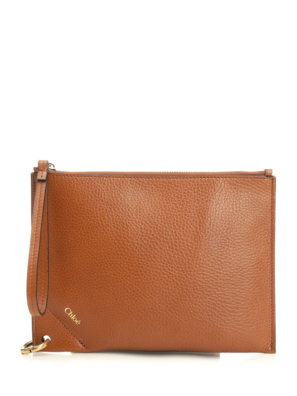 Chloé Spin Small Leather Goods Brown