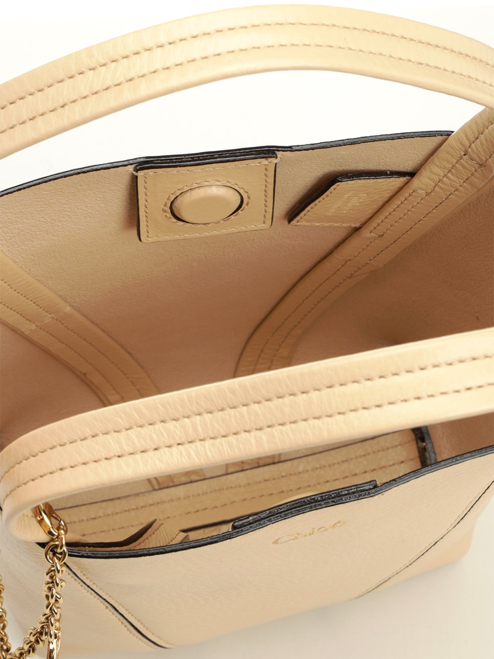 Chloe' Chloé Spin Shoulder Bags - Beige | 05a12c512119062c28b289b82de0aa54afc30ddb