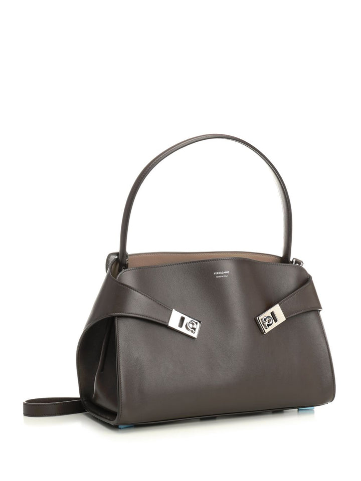 Ferragamo Hug Soft Shoulder Bags - Brown | 1a0ec3ffb77e214d778f7b56fe5e7572f60d3f64