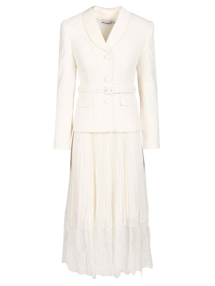 Self-Portrait Midi Dress Dresses - White | 0608529f4ada0d867db496949985de58457a9463