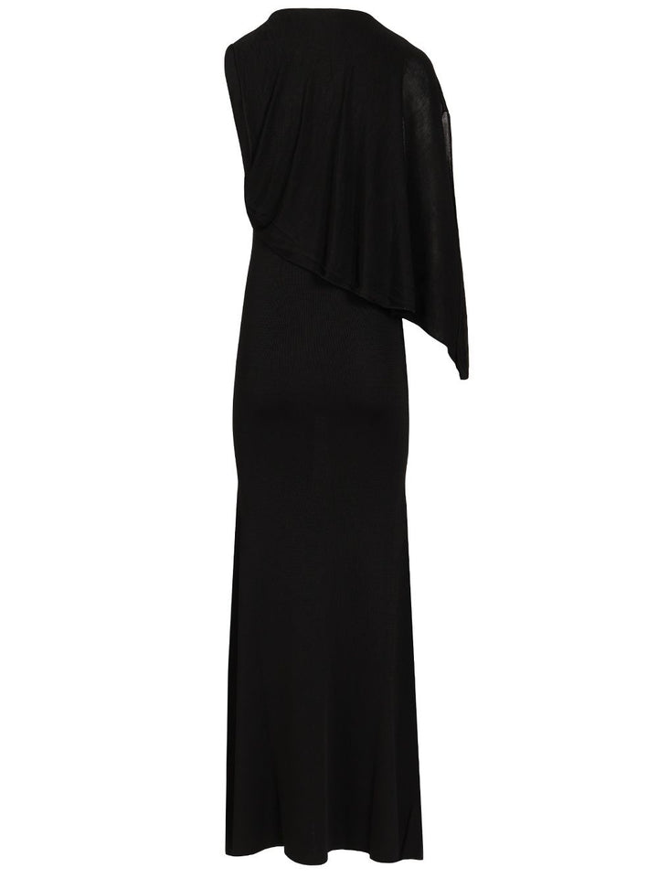 Self-Portrait Long One-Shoulder Dress Dresses - Black | fff15a4884ef42f3e4f355892696856b33f4d6e0
