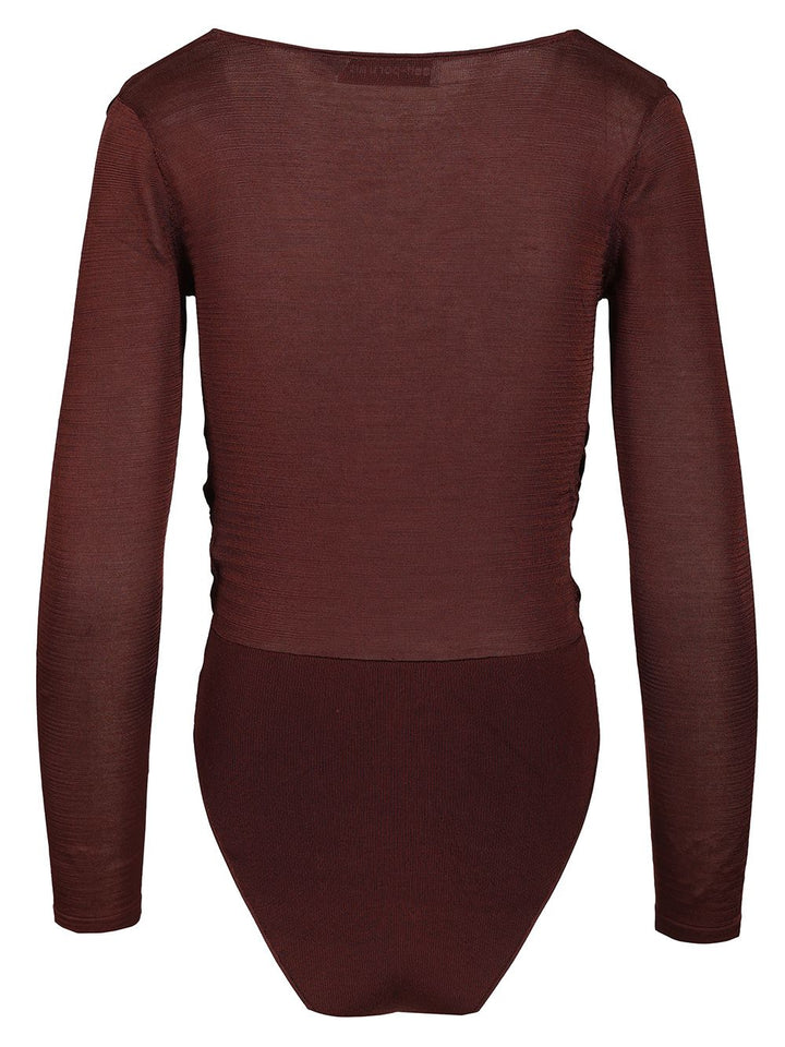 Self-Portrait Knitted Bodysuit Knitwear - Brown | 1f93079fb192b588ebdb5271115f9689b0e5b804