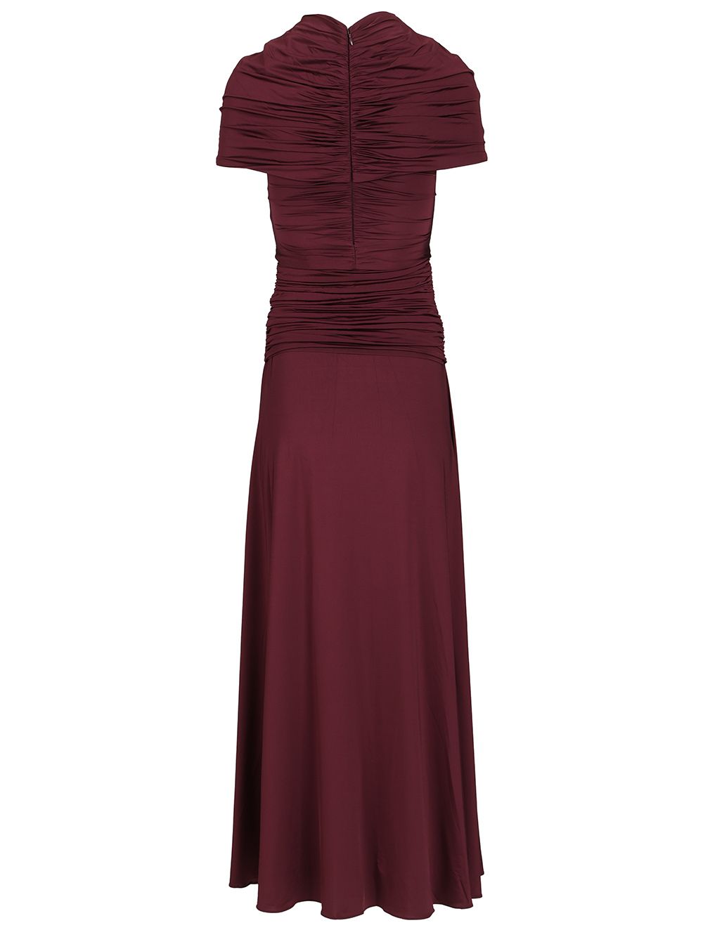 Self-Portrait Ruffled Midi Dress Dresses - Bordeaux | 94d7a0ab01b1de9689fae5869901b8f1554de92a
