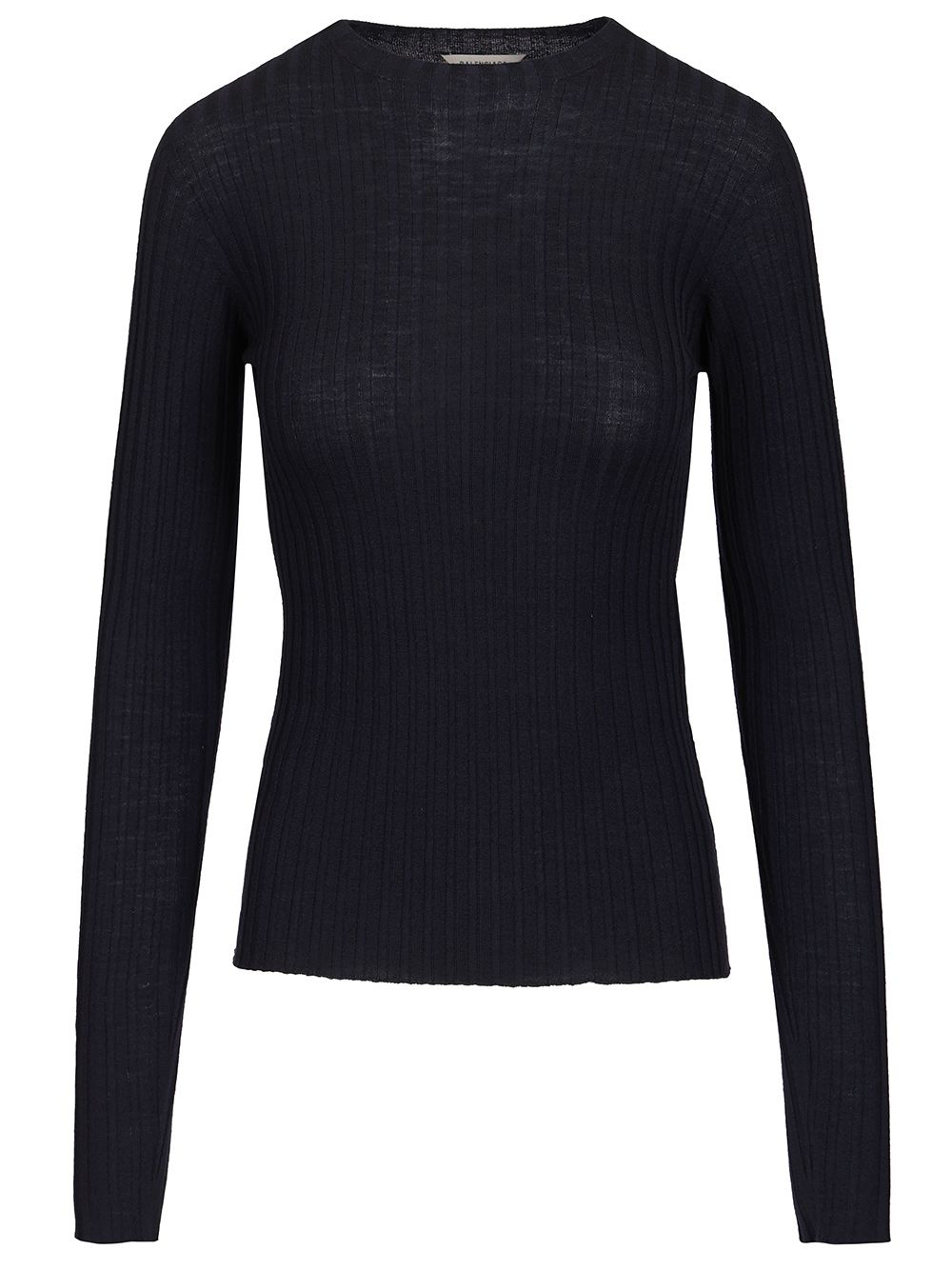 Balenciaga Ribbed Knit Sweater Knitwear - Blue | 5a9c8d4f862b69394142508879bdf3441ce04cfe