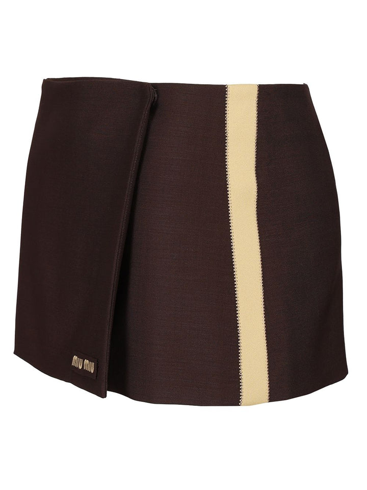 Miu Miu Sports Miniskirt Skirts - Brown | f64a2f49c85a88a4707ea13ce95e74608aff0f95
