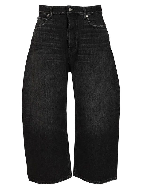 Curved-Leg Jeans Black