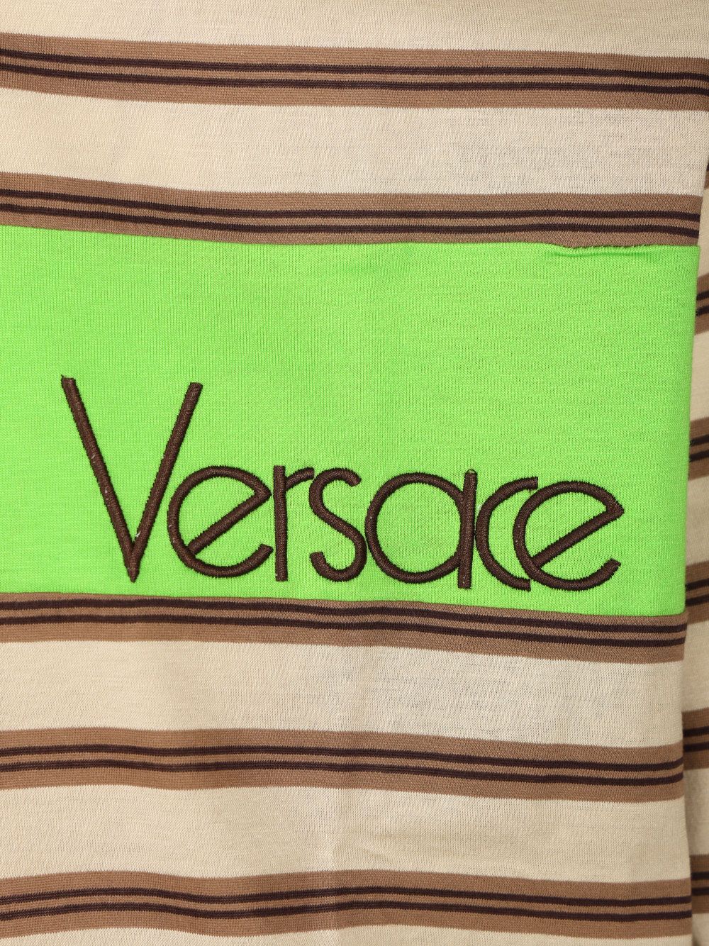 Versace Striped Cotton  With Inlay Polo shirt - Multicolor | bc09751113aaebd318991b7189098b577d1b52a1