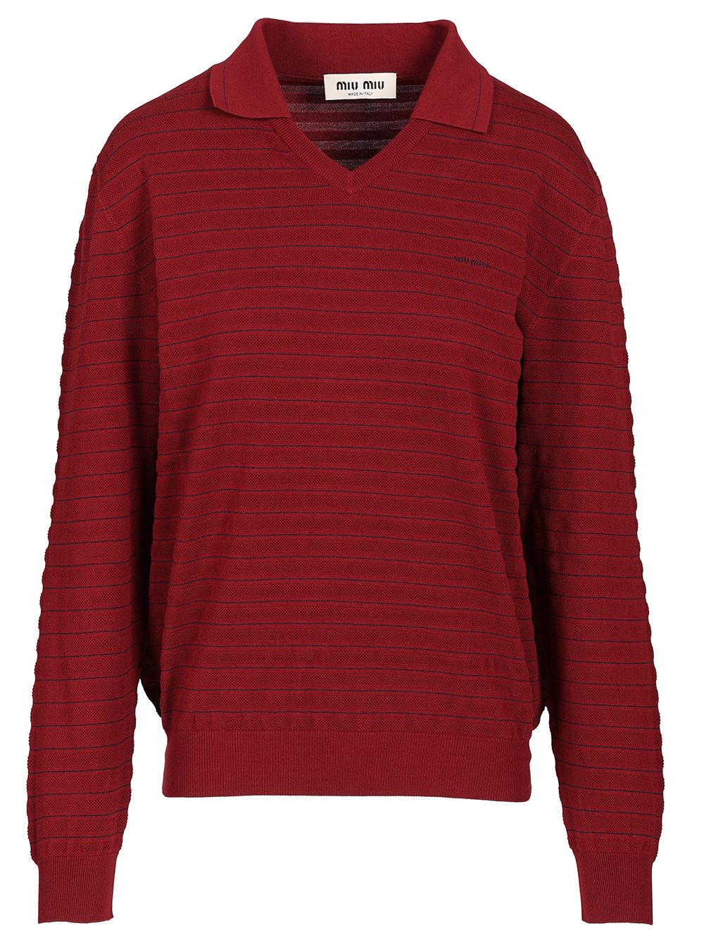 Miu Miu V-Neck Sweater Knitwear - Bordeaux | 3b635e39eb27250da12530d5402b349ebb5795a0