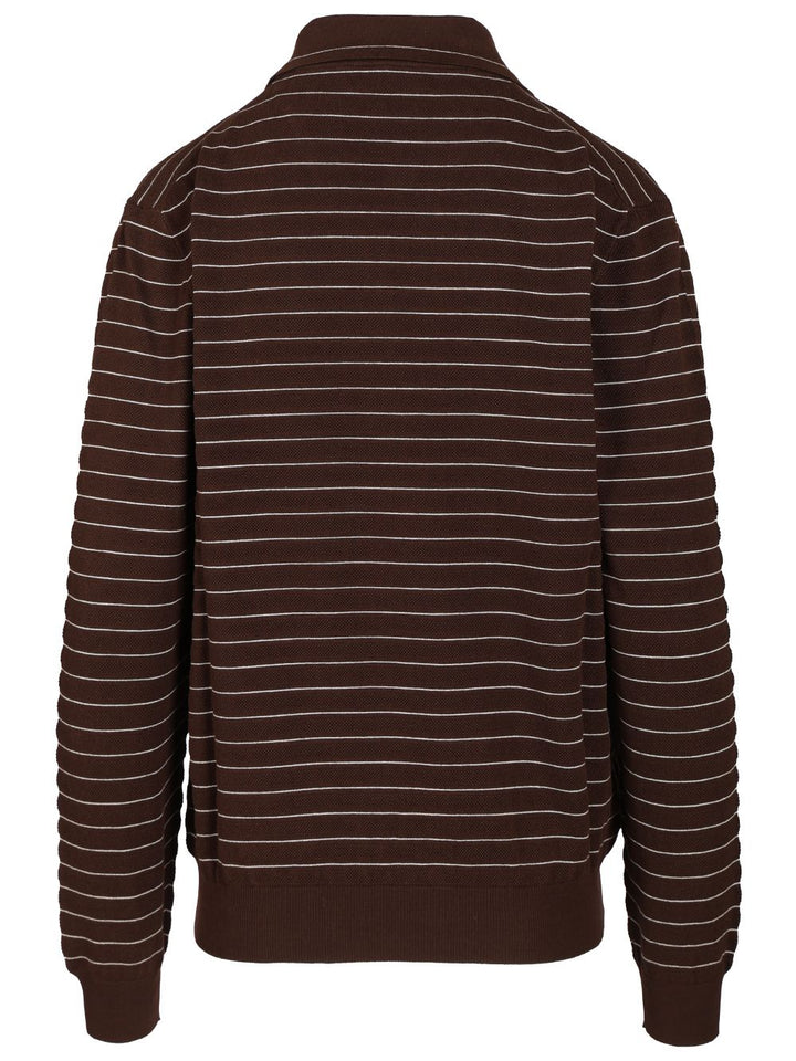 Miu Miu V-Neck Sweater Knitwear - Brown | 45691db7eb512eb34365e29d5b3b9e47c2a358ca