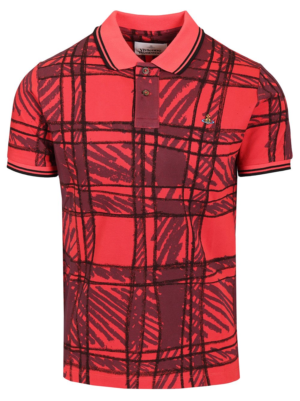 Vivienne Westwood Scribble Polo Polo shirt - Red | 125b164c9714bbc8447d6dd2e385354553c6e391