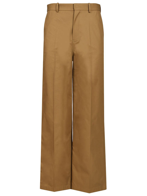 Wide Chino Trousers Beige
