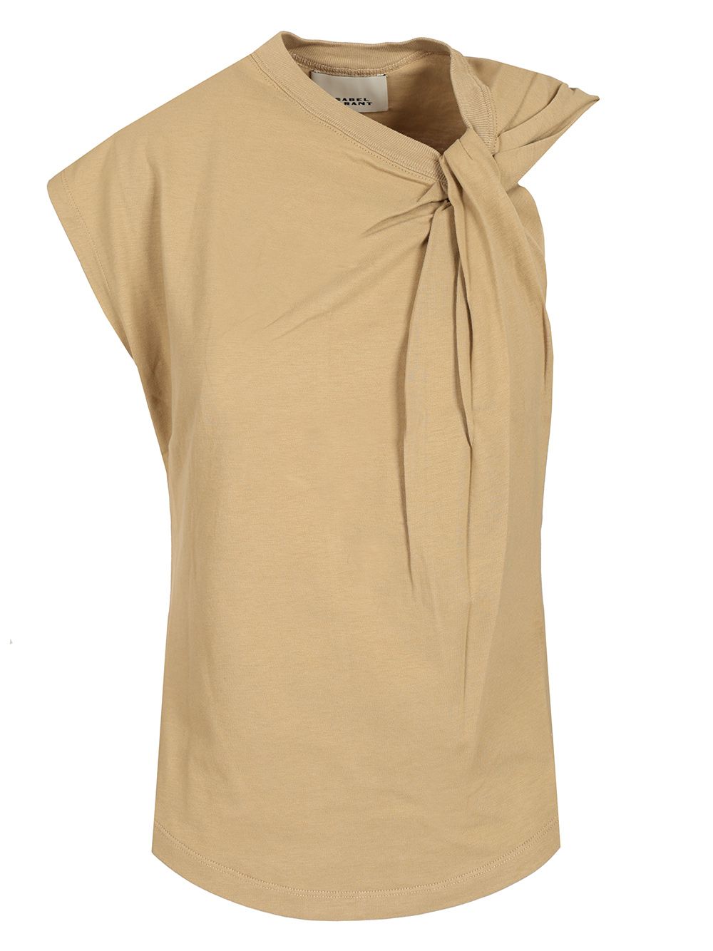 Isabel Marant Nayda  In Cotton Jersey T-Shirt - Beige | e1b8c4fc8116a9dd161a38d69ce385e77f183cca