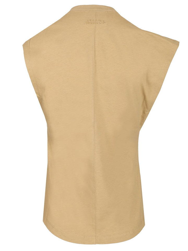 Isabel Marant Nayda  In Cotton Jersey T-Shirt - Beige | e5da5ddf909441b2a7e420a84b05c3565d7dfe75