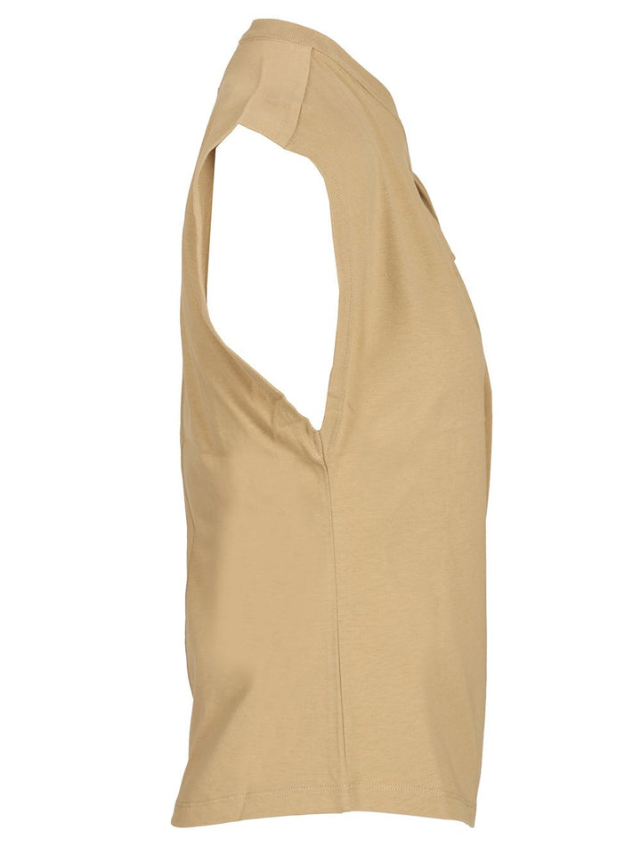 Isabel Marant Nayda  In Cotton Jersey T-Shirt - Beige | 028cb23fb591154659159ba55136485e29dde3dd