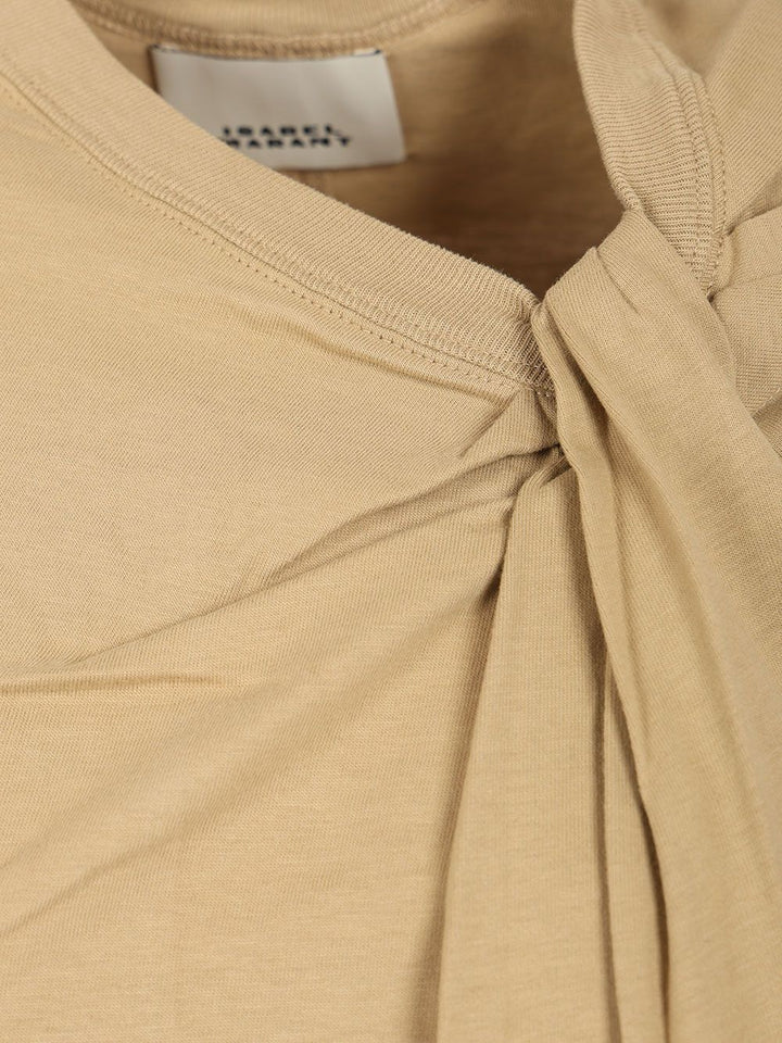 Isabel Marant Nayda  In Cotton Jersey T-Shirt - Beige | 536e14f75693b3767753f086d140c4f789dccadb