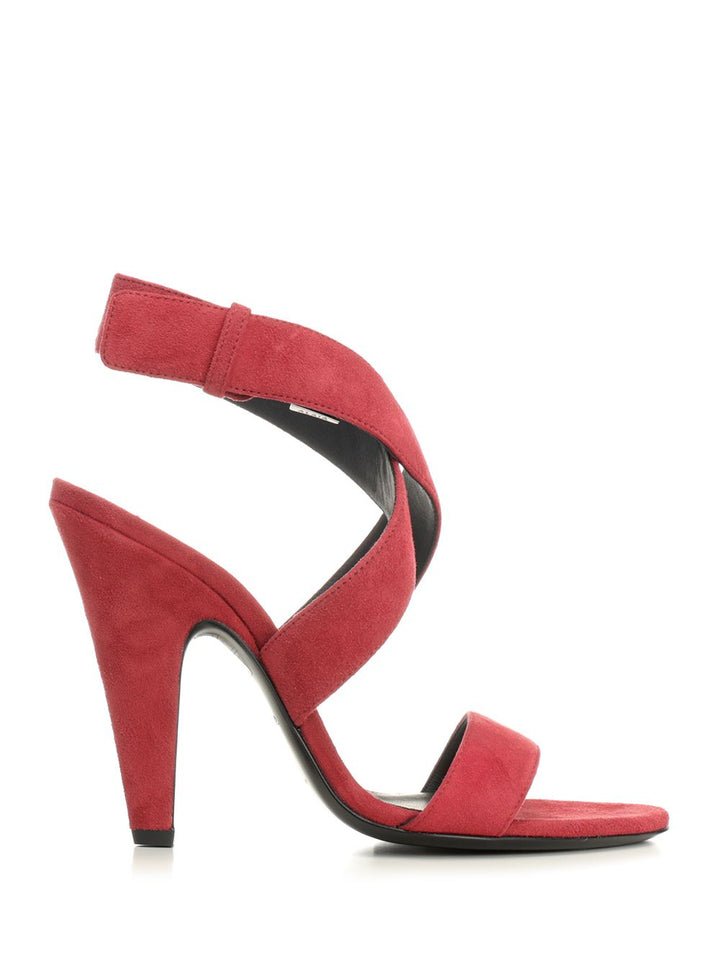AlaÏA Suede Cone Sandals - Red | 7b0cf1a26b58b7b2ce900d601c55c36d0c9192c4