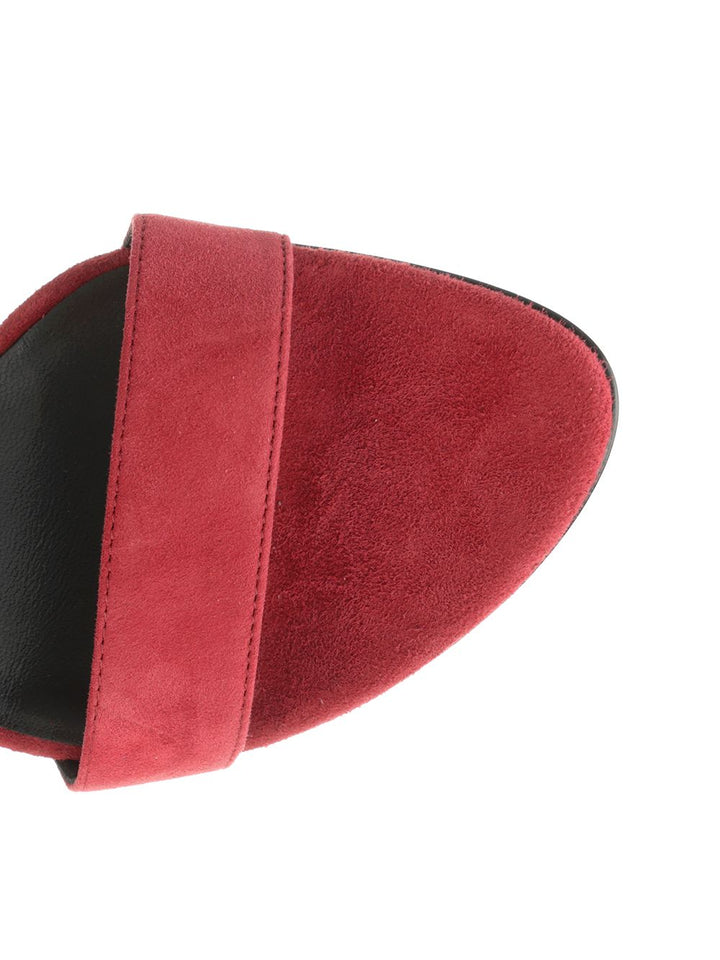 AlaÏA Suede Cone Sandals - Red | 88661c0205a9a0a3d82801d40a7b5503e1566ca9