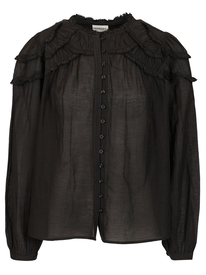 Marant Etoile Christa Shirts - Black | 5a1bddbcbcb1feeb2c2d5b22c70a9c9b5ef51c5a