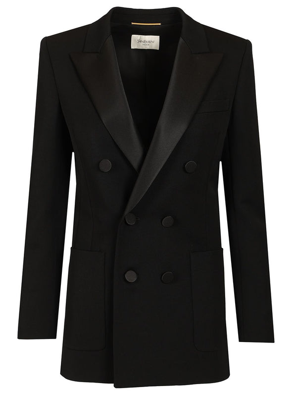 Veste Grain De Poudre De Laine Jackets Black