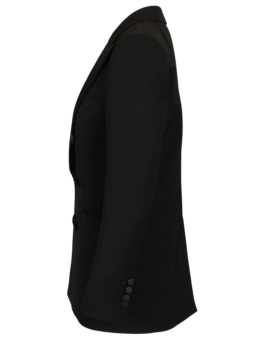 Saint Laurent Veste Grain De Poudre De Laine Jackets - Black | 856dbecab270a96057a56c7570b4f861f63b4e17