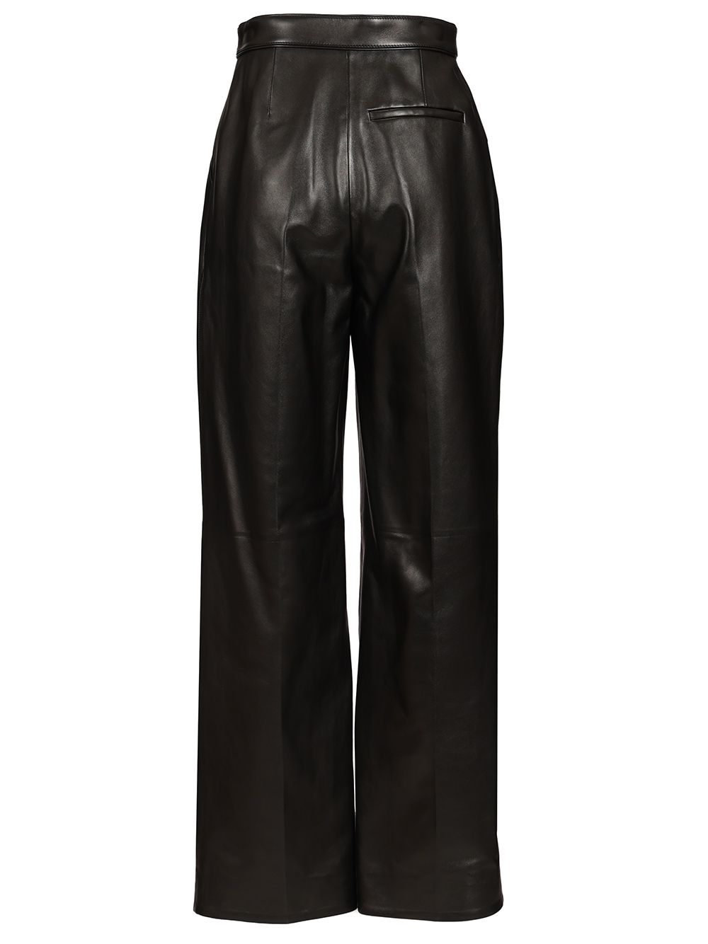 Bottega Veneta Soft Semi Shiny Nappa Leather Trousers - Black | be47ce40b4cc336153c5fe09163113745f7f0da7