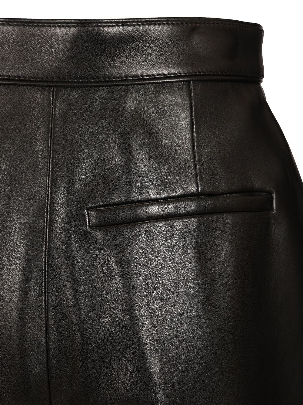Bottega Veneta Soft Semi Shiny Nappa Leather Trousers - Black | d82f2a383e768bc7099e6ed998826109fd50cea7