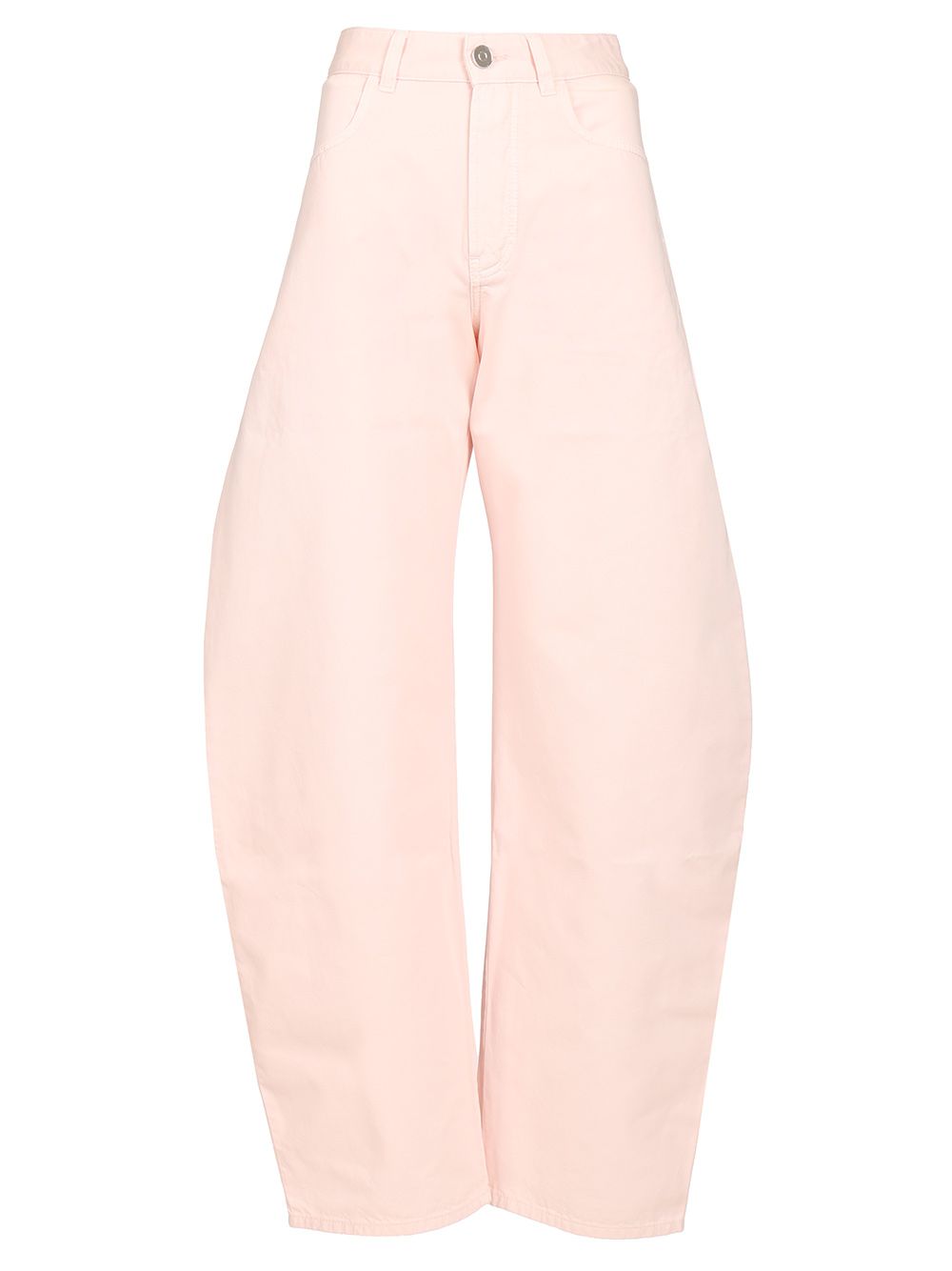AlaÏA Round Pants Tinted Denim Jeans - Rose | 6a1efcc95c780486e79d089fe0db47e87576a9e1