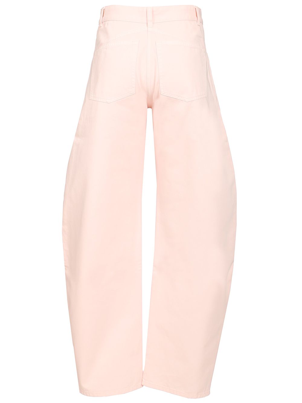 AlaÏA Curved Dyed Denim Jeans - Rose | 50b23f9e55ea3339460a665f30327cbb758ffd81